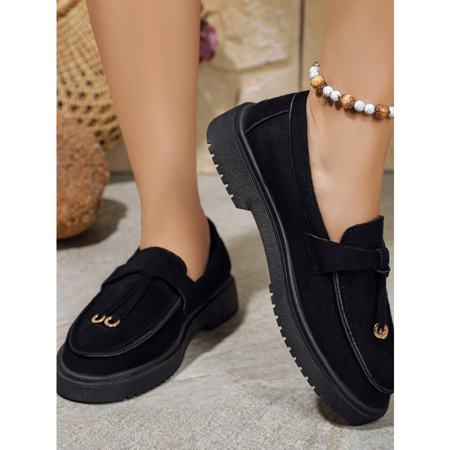 Round Toe Flat Slip-Ons Apparel and Accessories