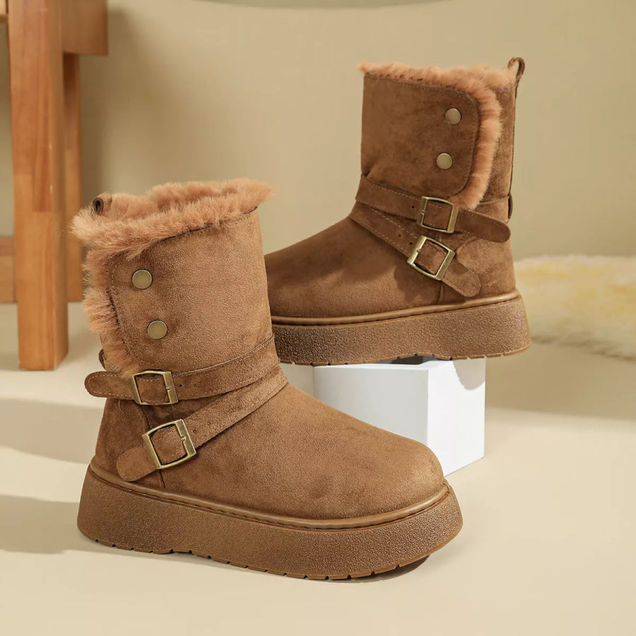 Round Toe Flats Boots Apparel and Accessories