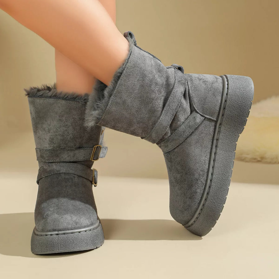 Round Toe Flats Boots Apparel and Accessories
