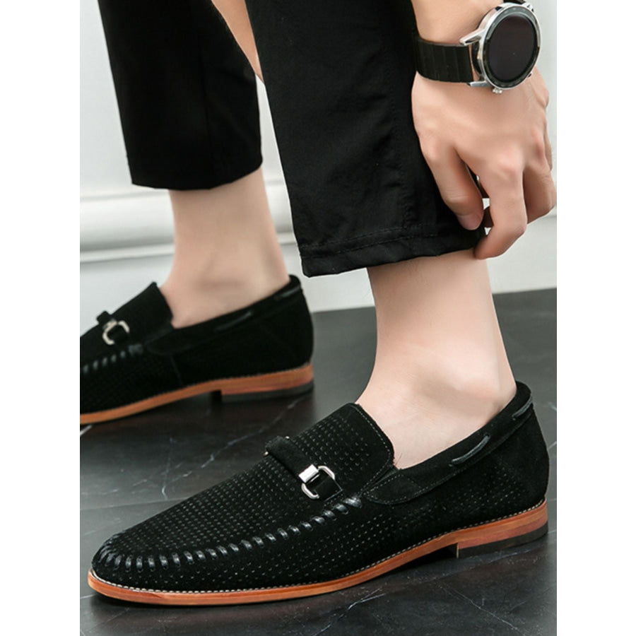Round Toe Flats Loafers Black / 39 Apparel and Accessories