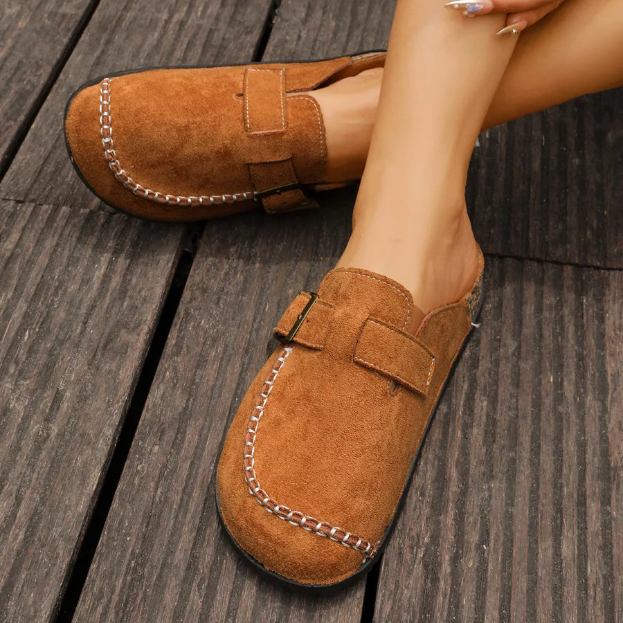 Round Toe Flats Sandals Apparel and Accessories