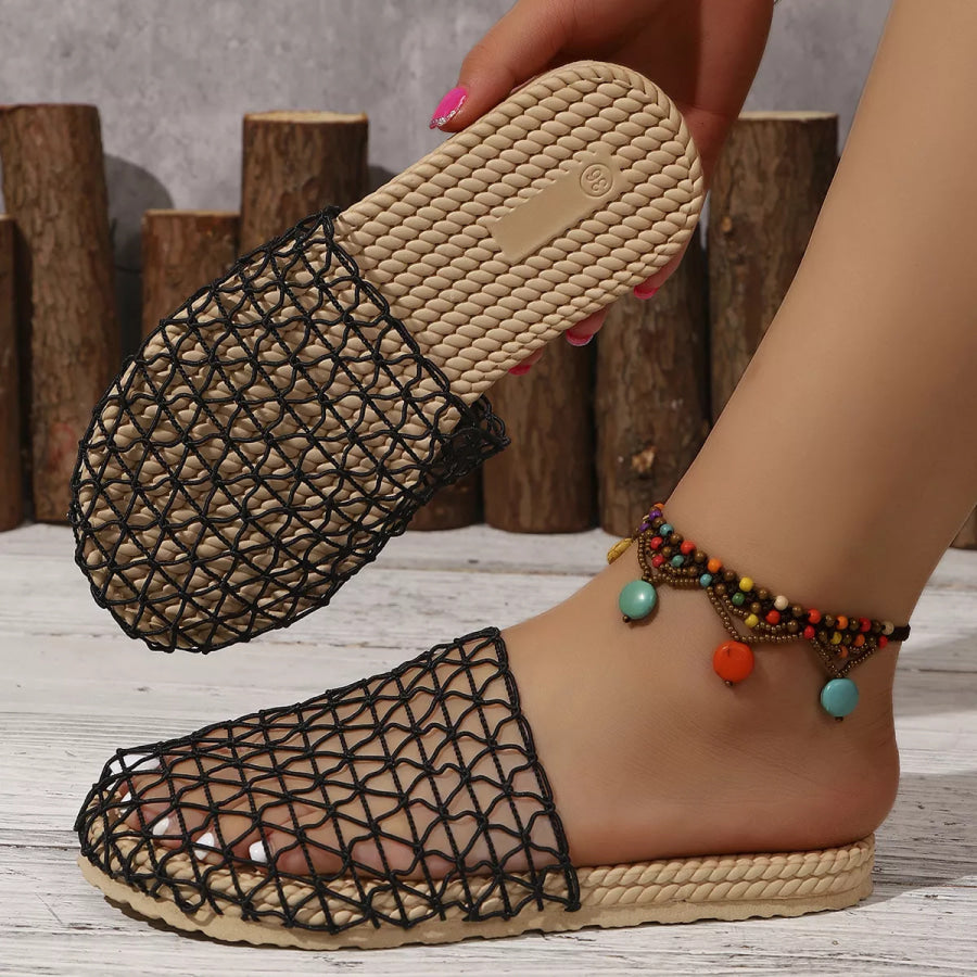 Round Toe Flats Sandals Apparel and Accessories