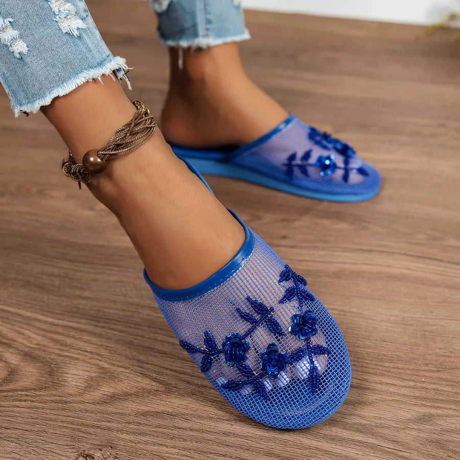 Round Toe Flats Sandals Apparel and Accessories