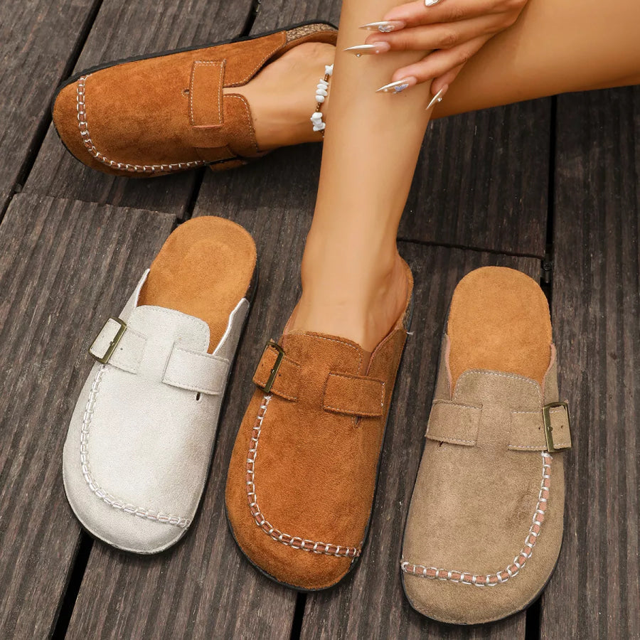 Round Toe Flats Sandals Apparel and Accessories