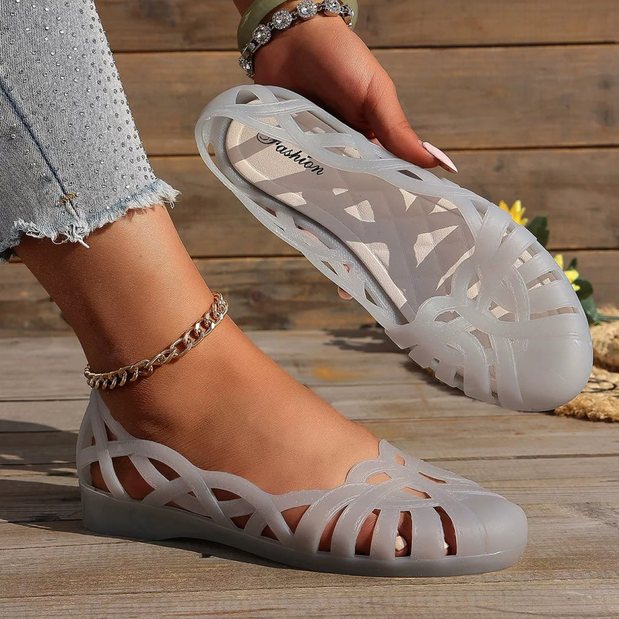 Round Toe Flats Sandals Apparel and Accessories