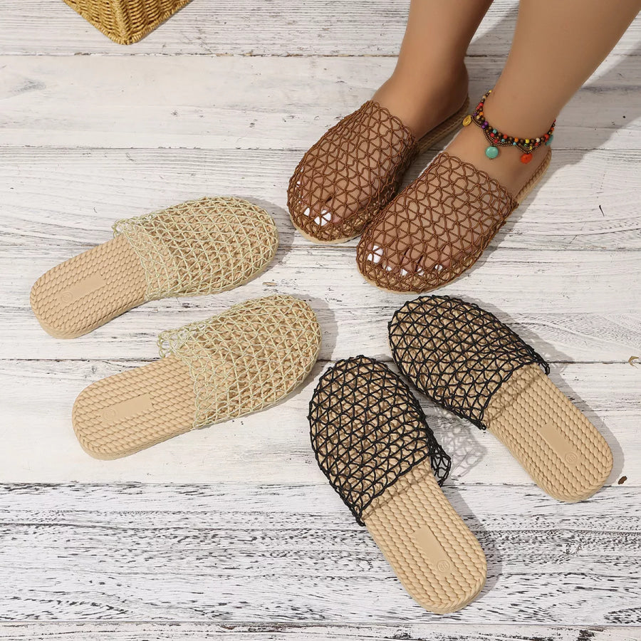 Round Toe Flats Sandals Apparel and Accessories
