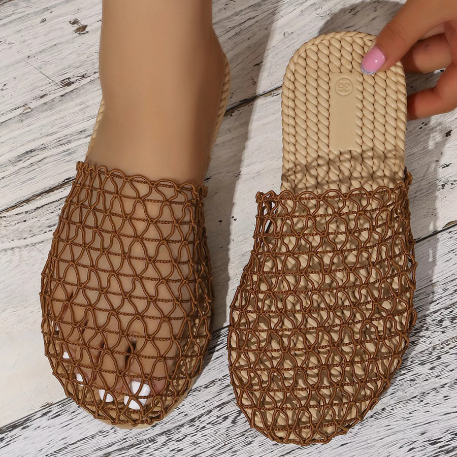 Round Toe Flats Sandals Apparel and Accessories