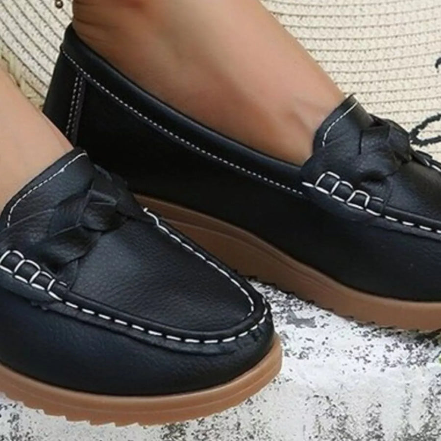 Round Toe Flats Slip-Ons Apparel and Accessories