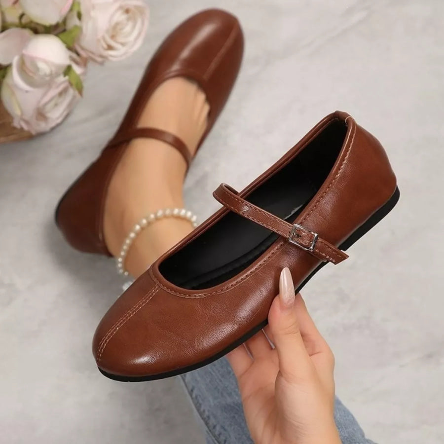 Round Toe Flats Slip-Ons Apparel and Accessories