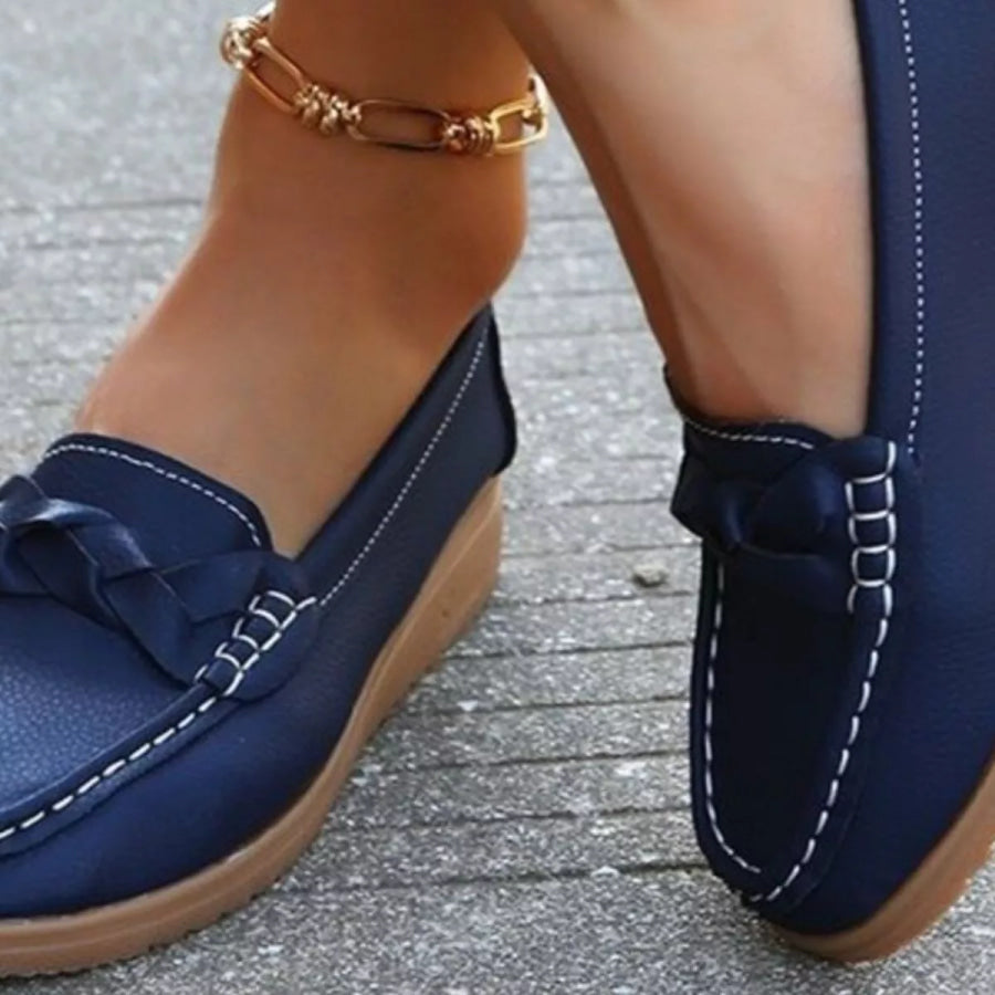 Round Toe Flats Slip-Ons Apparel and Accessories