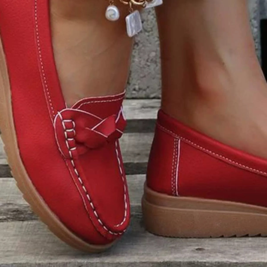 Round Toe Flats Slip-Ons Apparel and Accessories