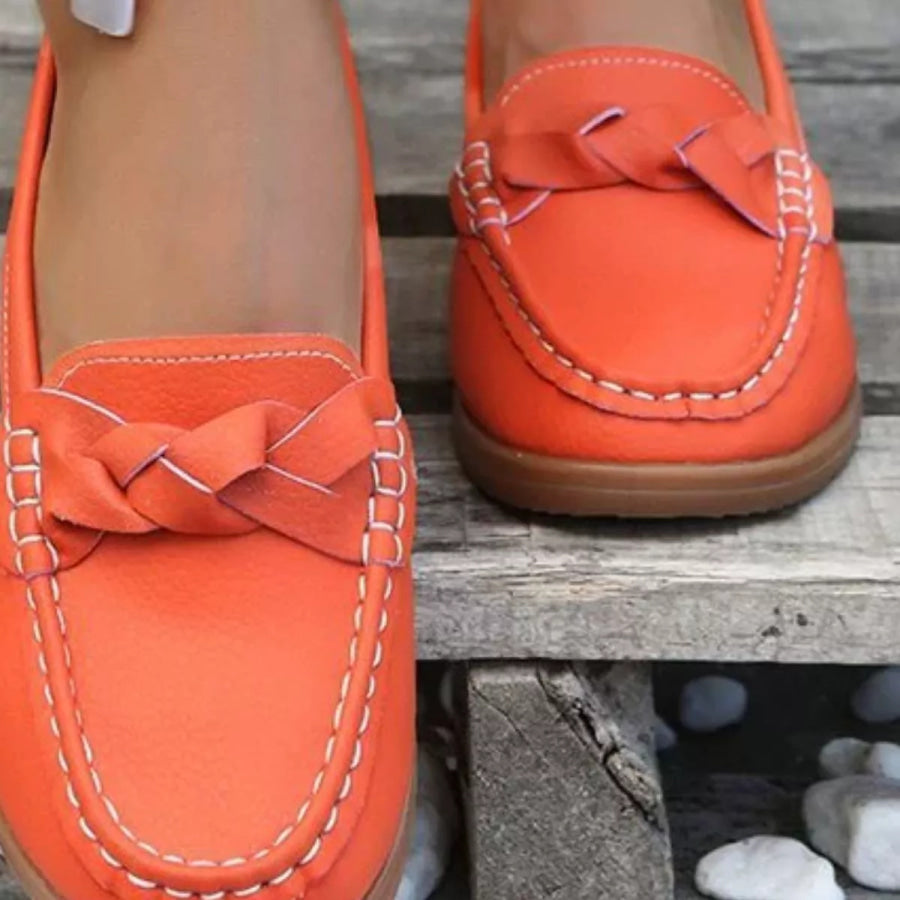 Round Toe Flats Slip-Ons Apparel and Accessories