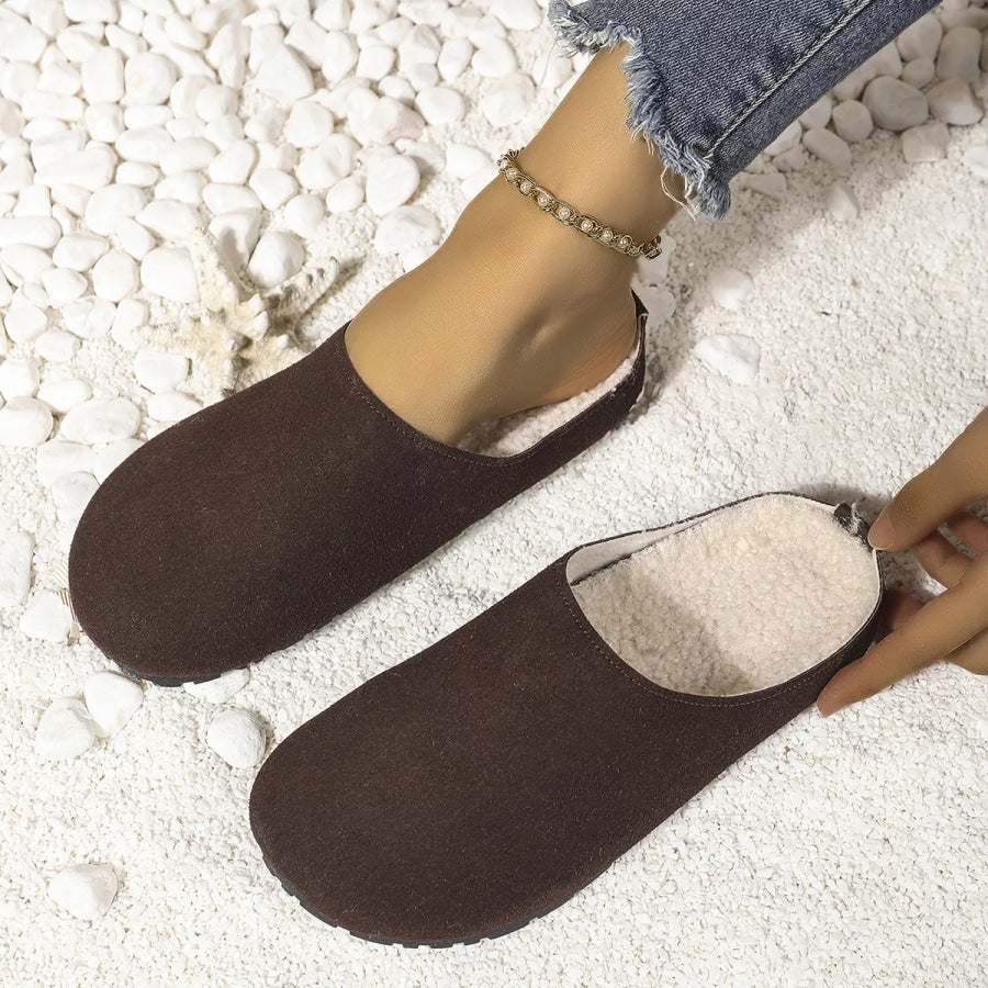 Round Toe Flats Slippers Apparel and Accessories