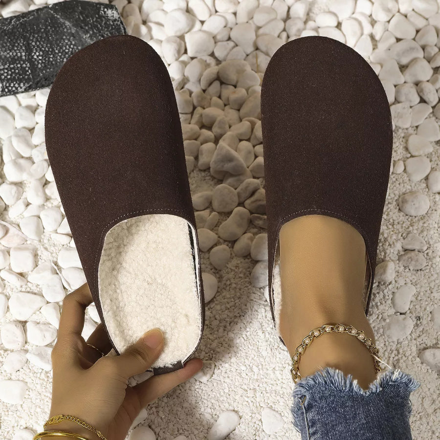 Round Toe Flats Slippers Apparel and Accessories