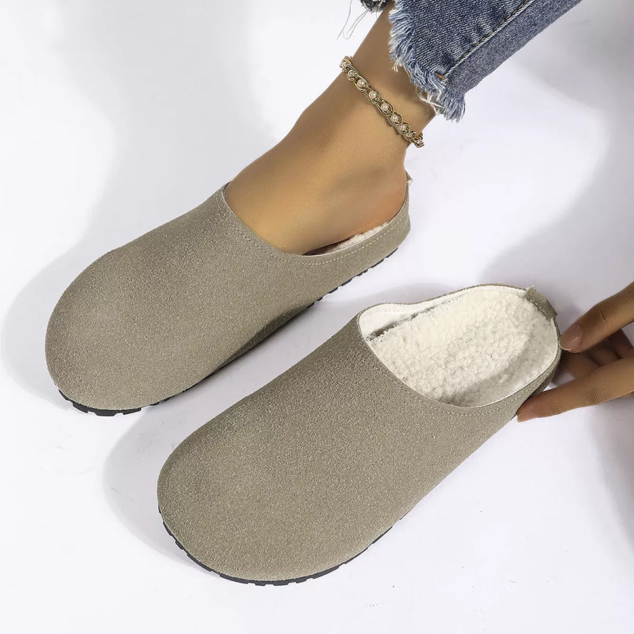 Round Toe Flats Slippers Apparel and Accessories