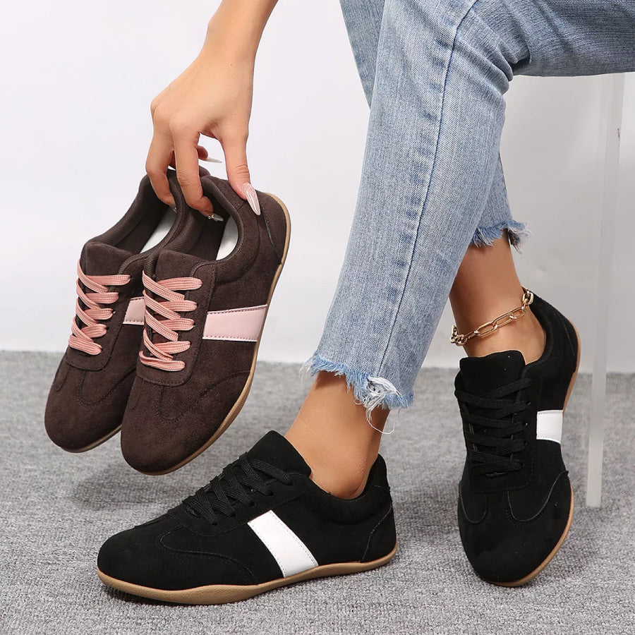 Round Toe Flats Sneakers Apparel and Accessories