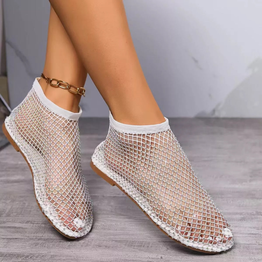 Round Toe Hollow Out Slip-Ons Apparel and Accessories