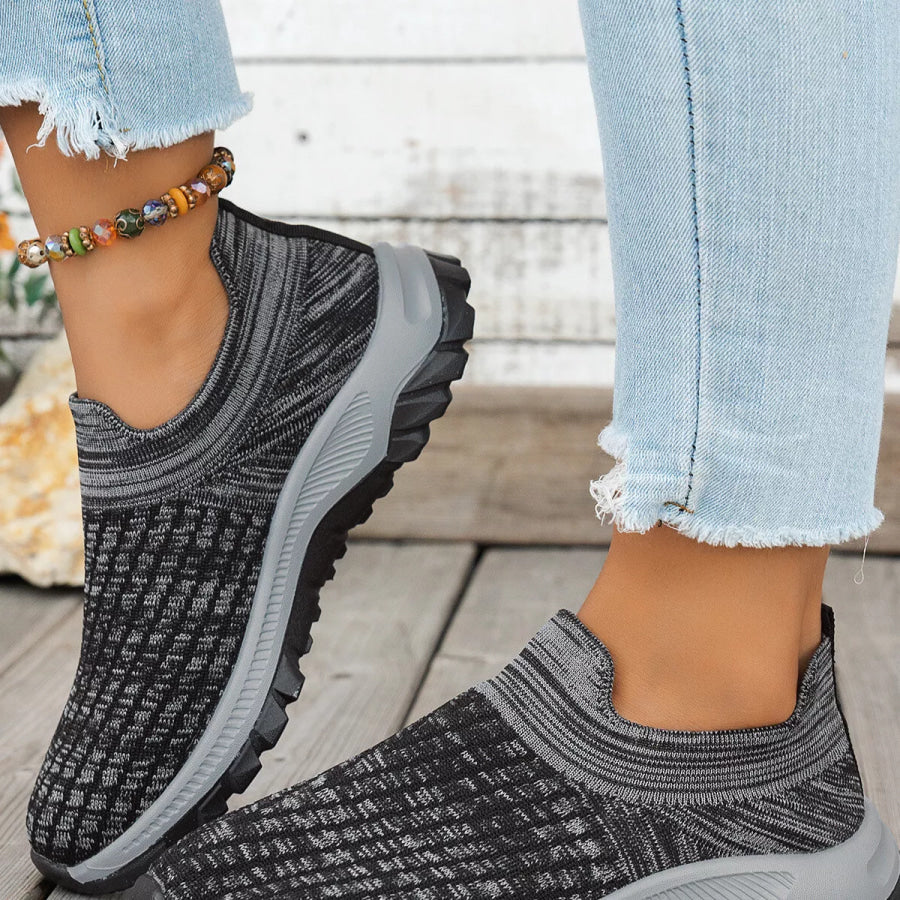 Round Toe Mesh Slip-Ons Apparel and Accessories
