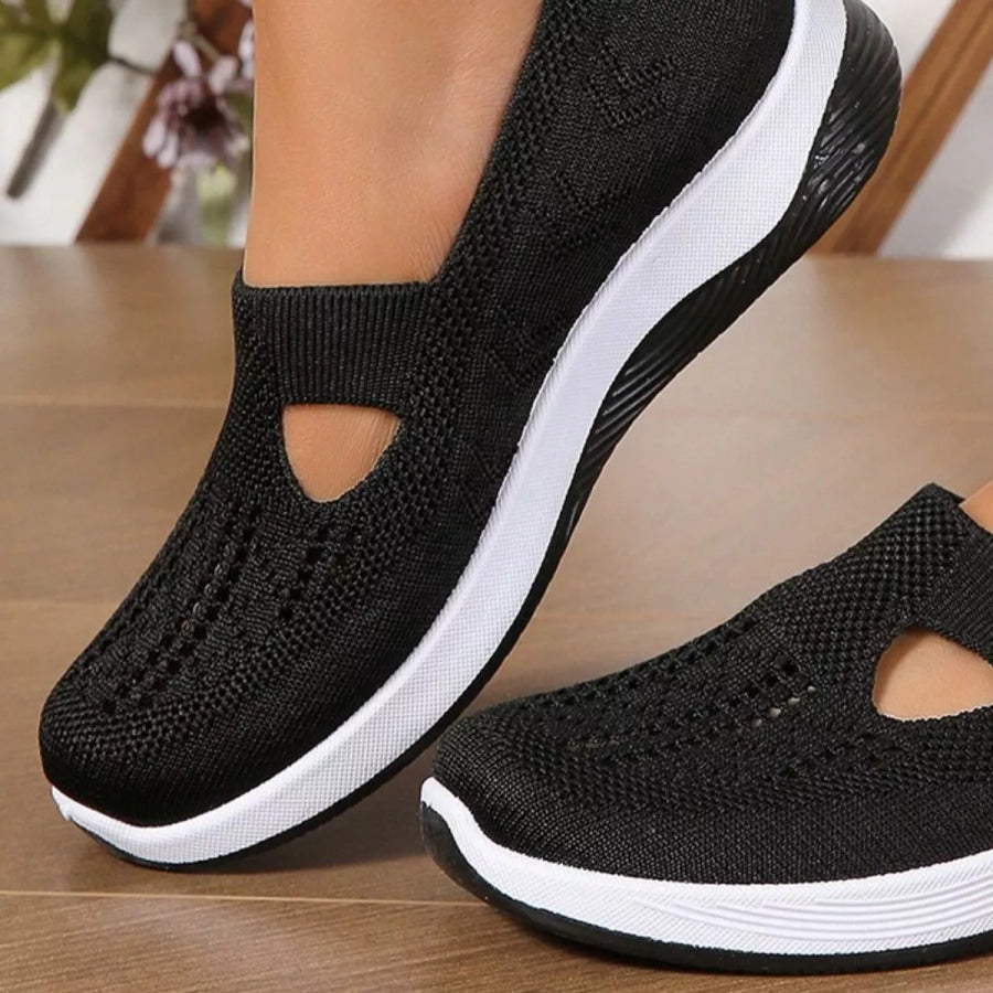 Round Toe Mesh Slip-Ons Apparel and Accessories