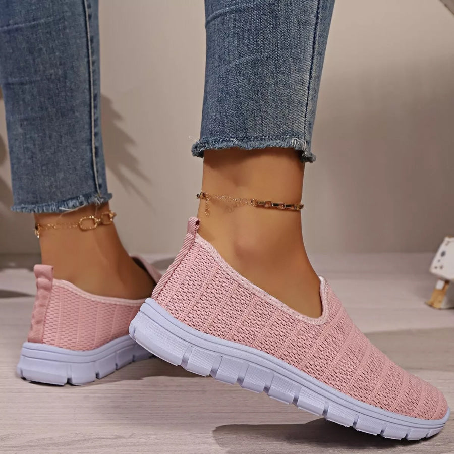 Round Toe Mesh Slip-Ons Apparel and Accessories