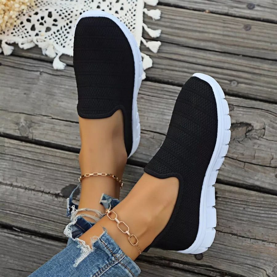 Round Toe Mesh Slip-Ons Apparel and Accessories