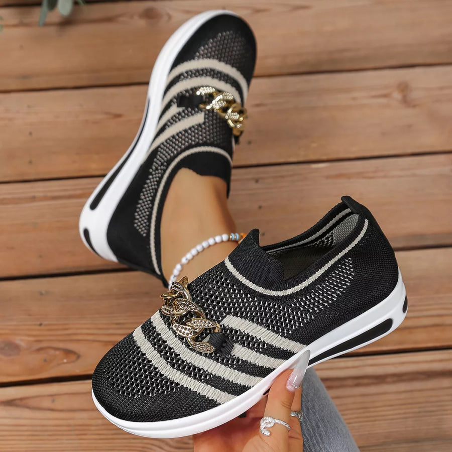 Round Toe Mesh Slip-Ons Apparel and Accessories