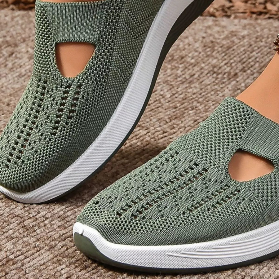 Round Toe Mesh Slip-Ons Apparel and Accessories