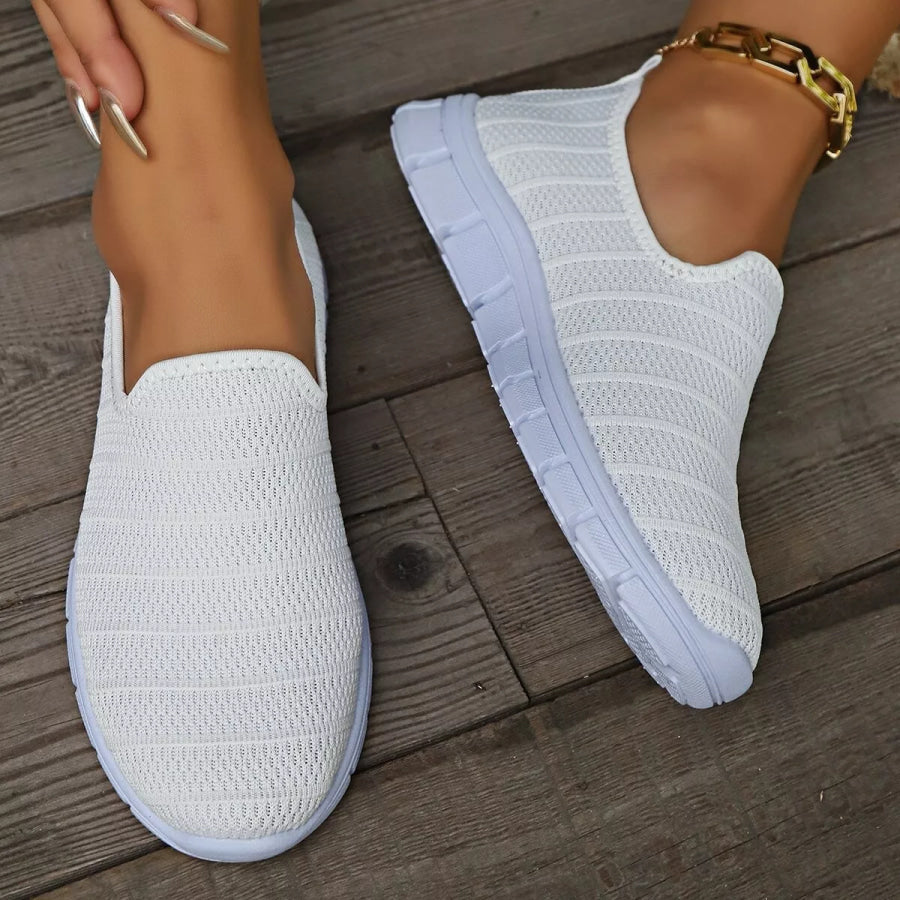 Round Toe Mesh Slip-Ons Apparel and Accessories