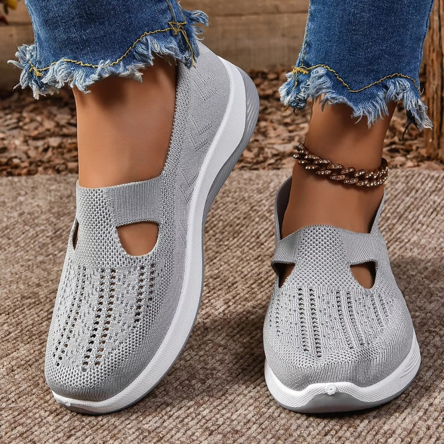 Round Toe Mesh Slip-Ons Apparel and Accessories