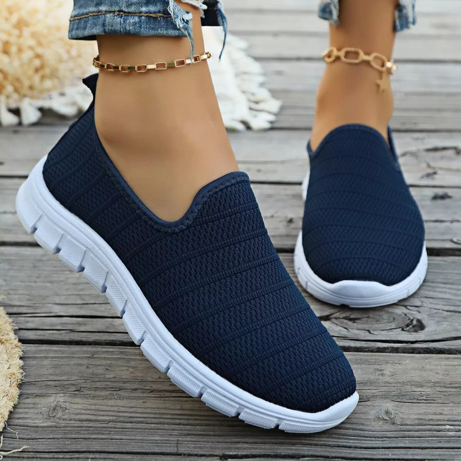 Round Toe Mesh Slip-Ons Apparel and Accessories