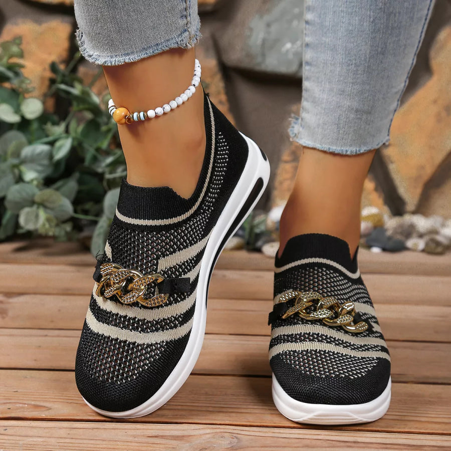 Round Toe Mesh Slip-Ons Apparel and Accessories