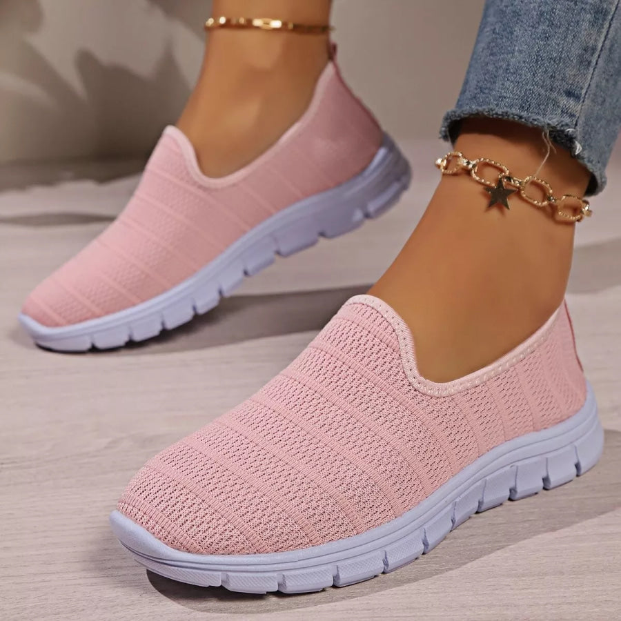 Round Toe Mesh Slip-Ons Apparel and Accessories