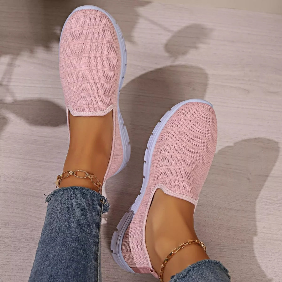 Round Toe Mesh Slip-Ons Apparel and Accessories