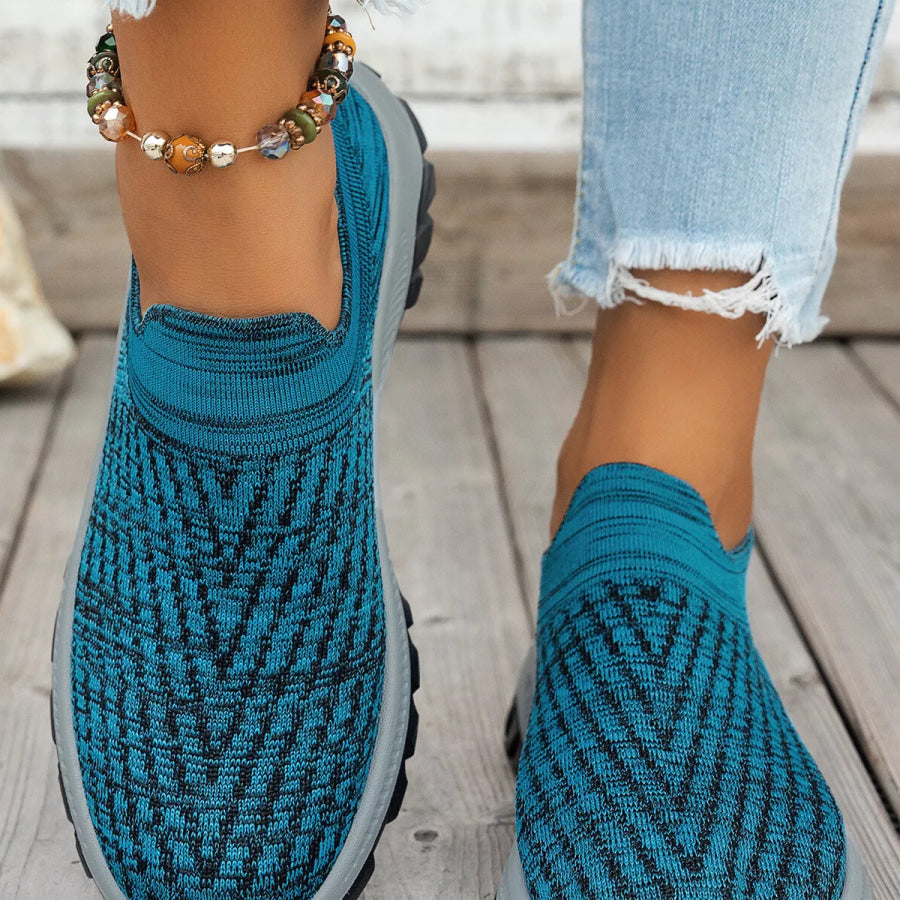 Round Toe Mesh Slip-Ons Apparel and Accessories