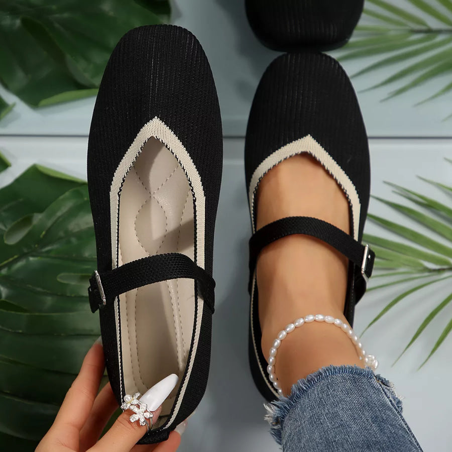 Round Toe Mesh Slip-Ons Black / 36 Apparel and Accessories