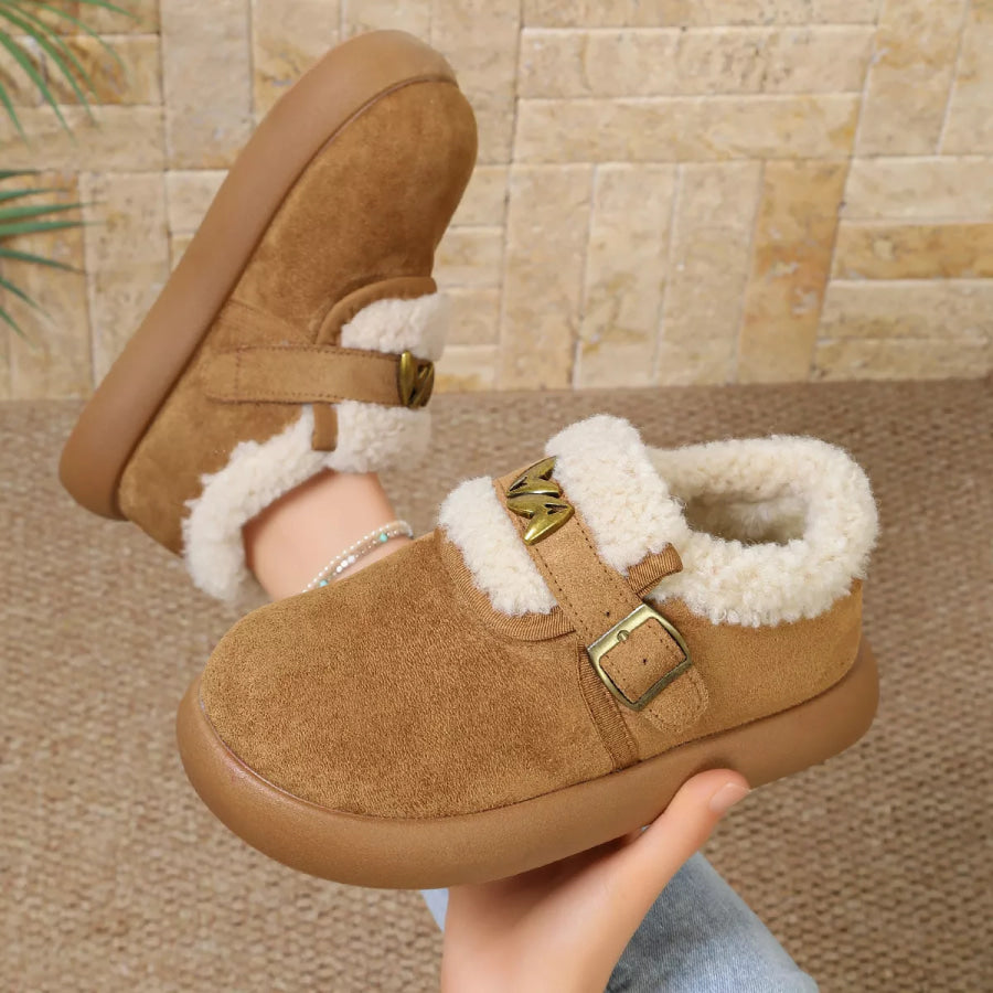 Round Toe Platform Ankle Boots Apparel and Accessories
