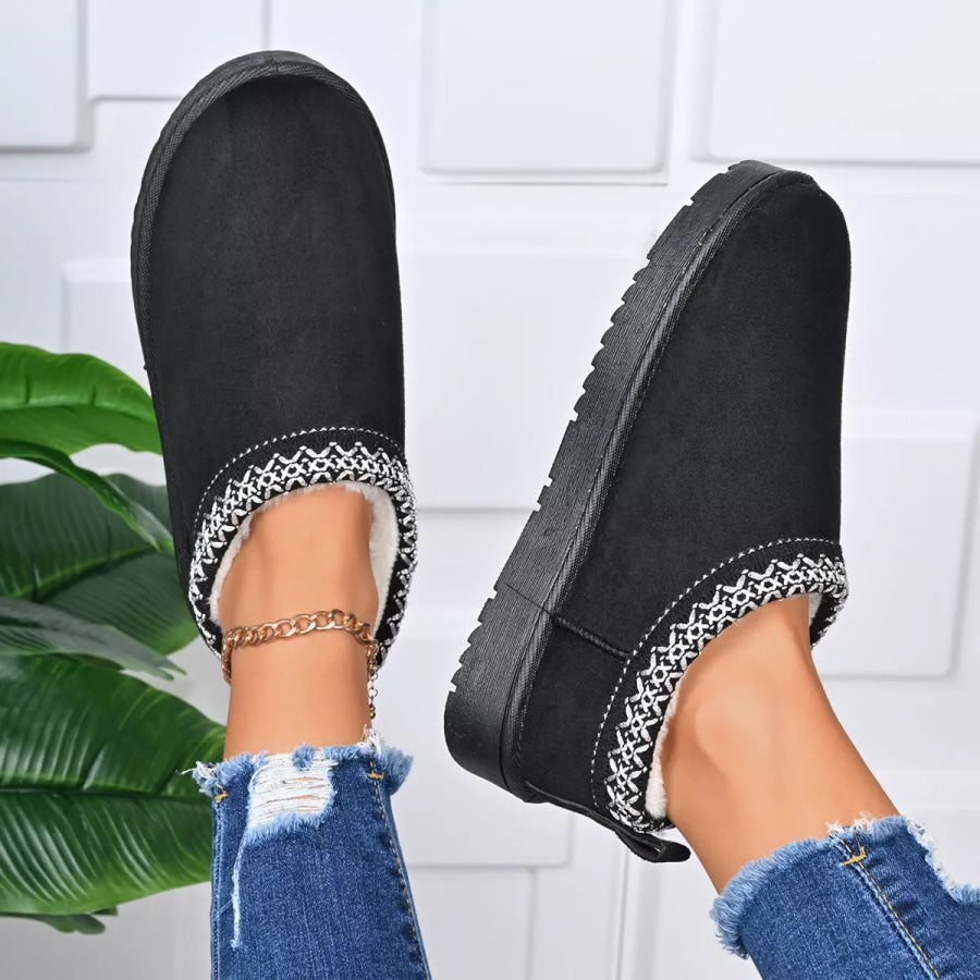 Round Toe Platform Ankle Boots Apparel and Accessories