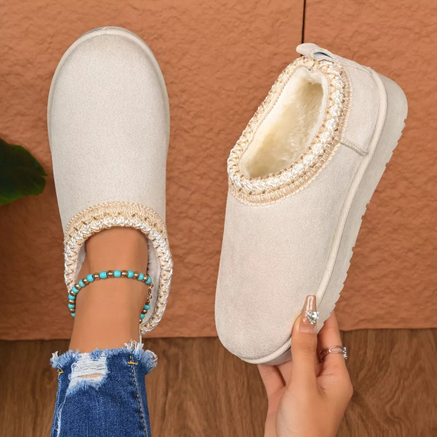 Round Toe Platform Ankle Boots Apparel and Accessories