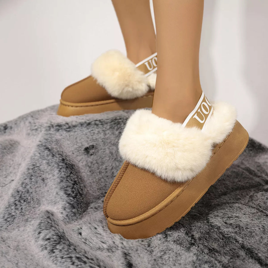 Round Toe Platform Ankle Boots Apparel and Accessories