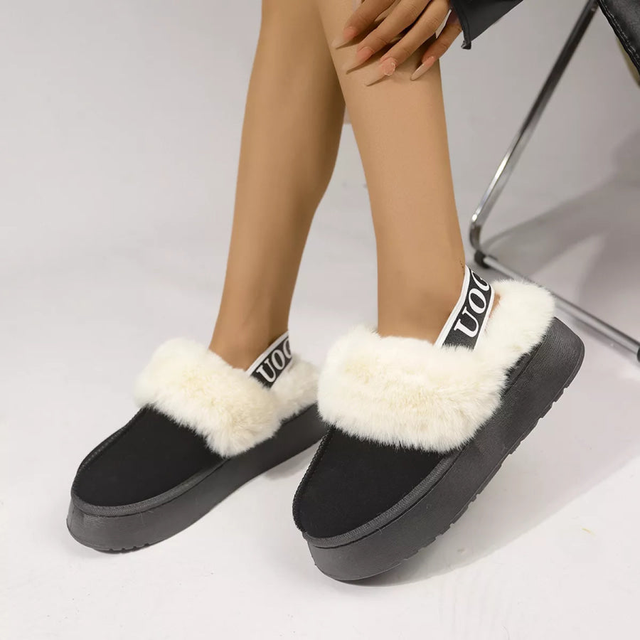 Round Toe Platform Ankle Boots Apparel and Accessories