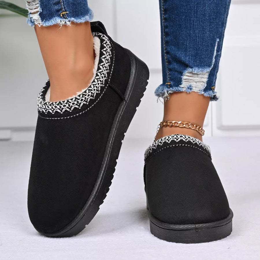 Round Toe Platform Ankle Boots Apparel and Accessories