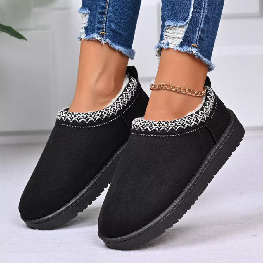 Round Toe Platform Ankle Boots Apparel and Accessories