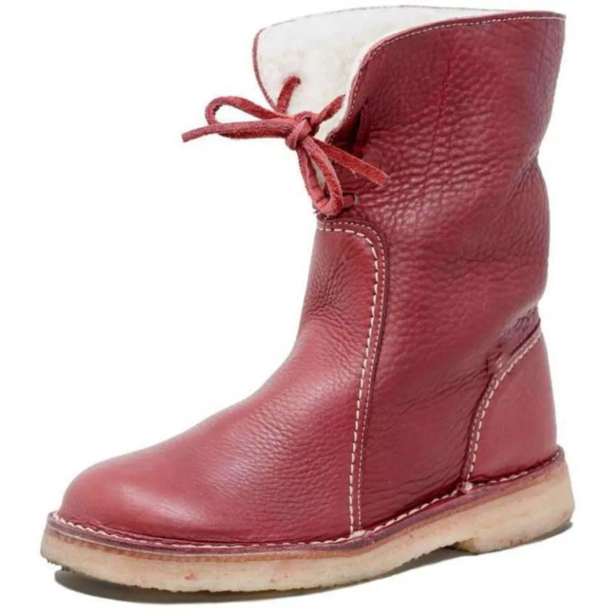 Round Toe Platform Boots Apparel and Accessories