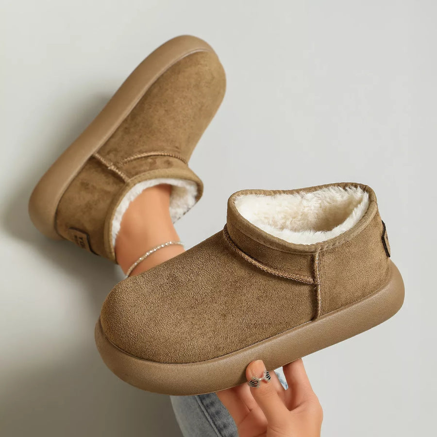Round Toe Platform Boots Apparel and Accessories