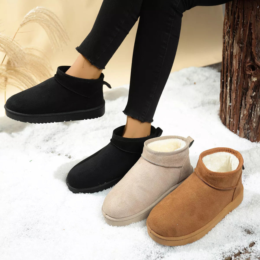 Round Toe Platform Boots Apparel and Accessories