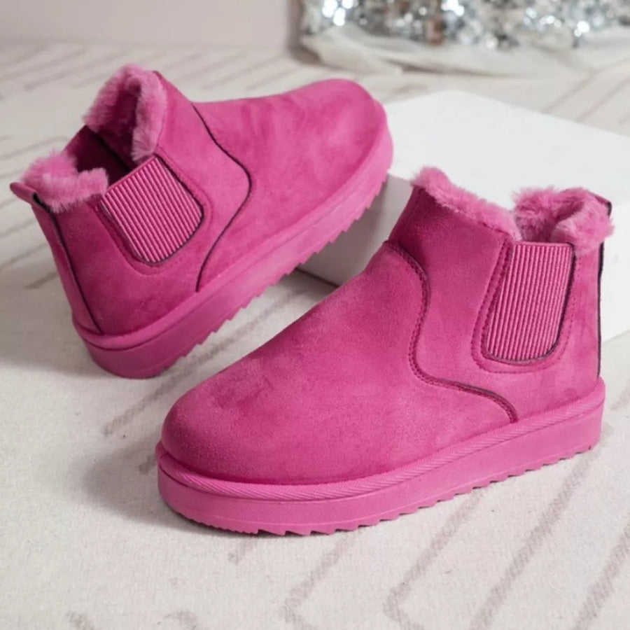 Round Toe Platform Boots Apparel and Accessories