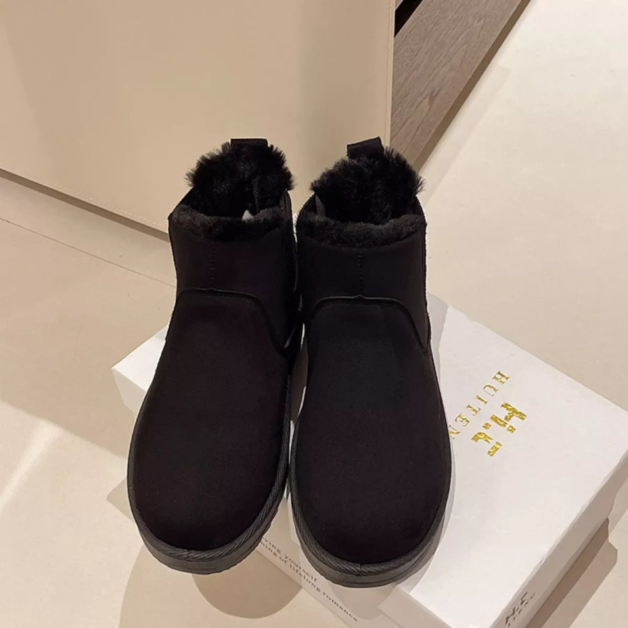 Round Toe Platform Boots Apparel and Accessories