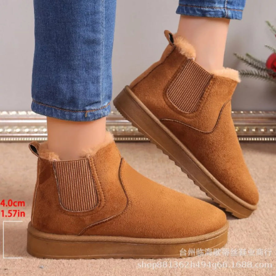 Round Toe Platform Boots Apparel and Accessories