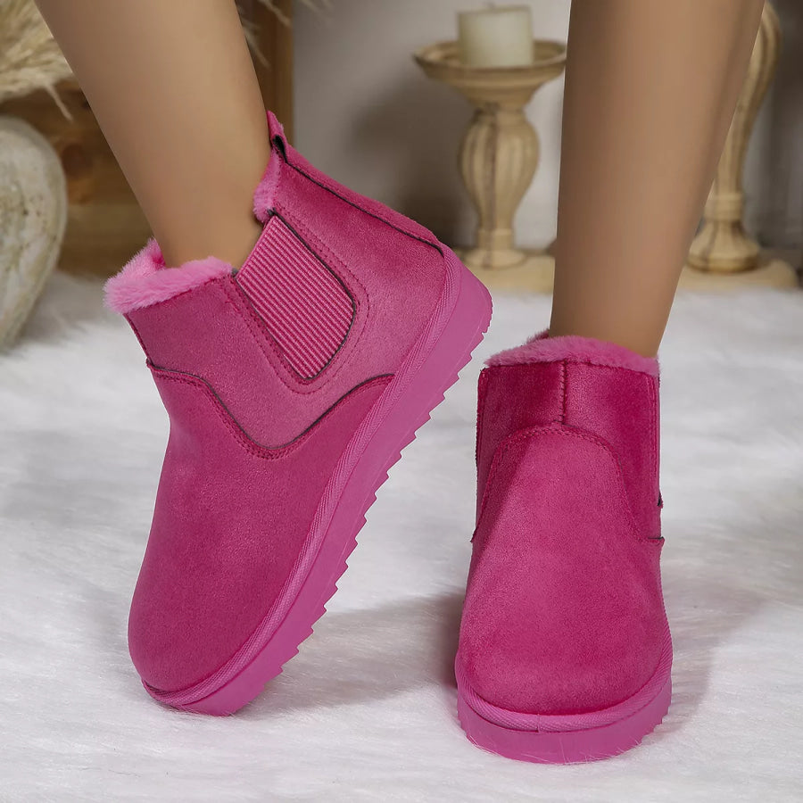 Round Toe Platform Boots Apparel and Accessories