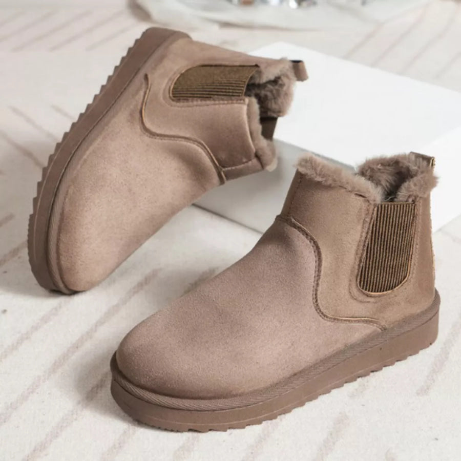 Round Toe Platform Boots Apparel and Accessories